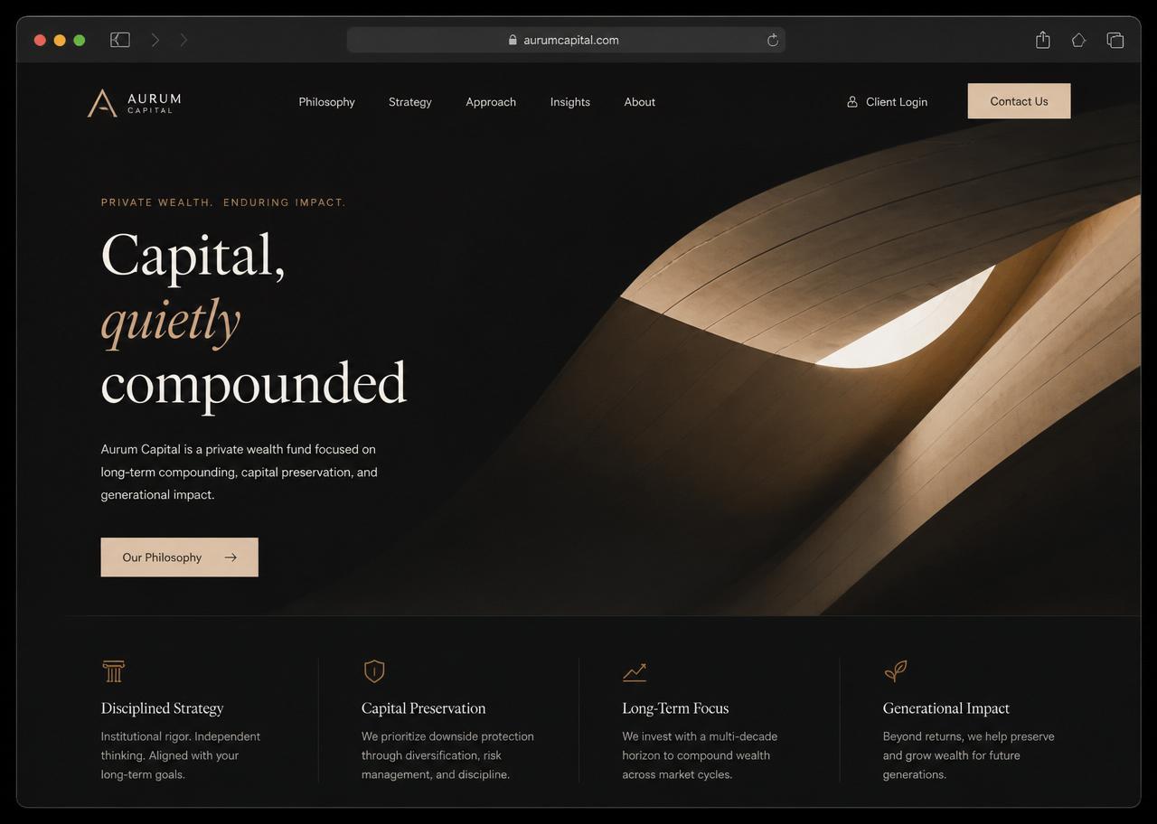 Finance studio concept — Wexley Capital